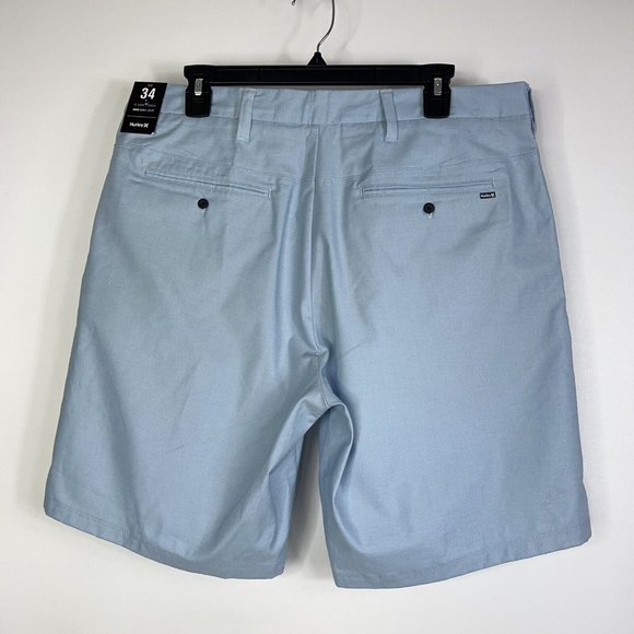 Hurley Mens Nike Dri-Fit Breathe 19" Walk Shorts Blue Stretch Pockets 34 New - Picture 2 of 10